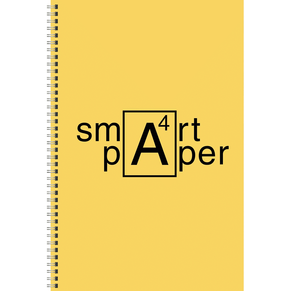 Тетрадь "Smart paper. No 4", А4, 80 листов, клетка, желтый