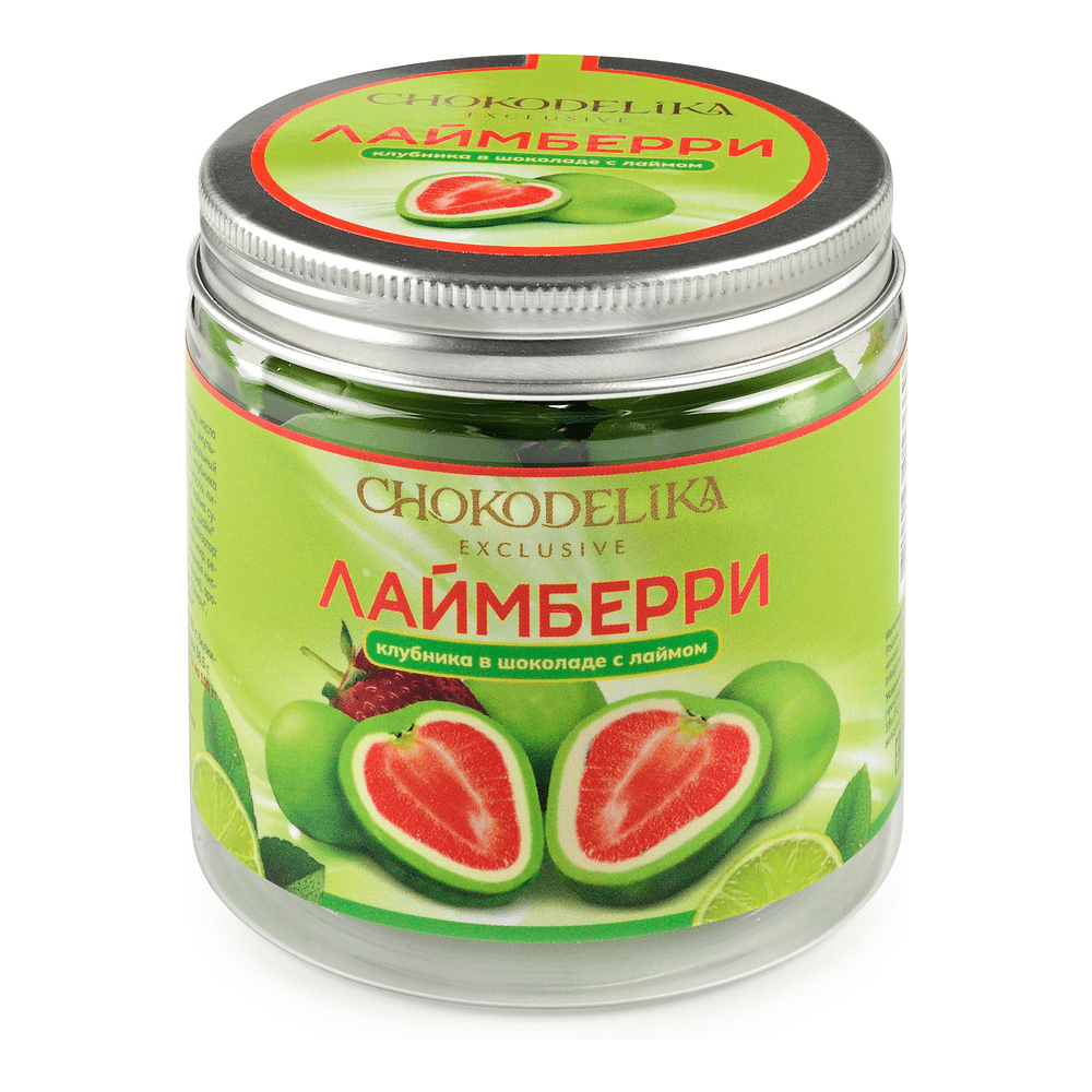 Драже "Лаймбери", 100 гр., клубника в шоколаде с лаймом