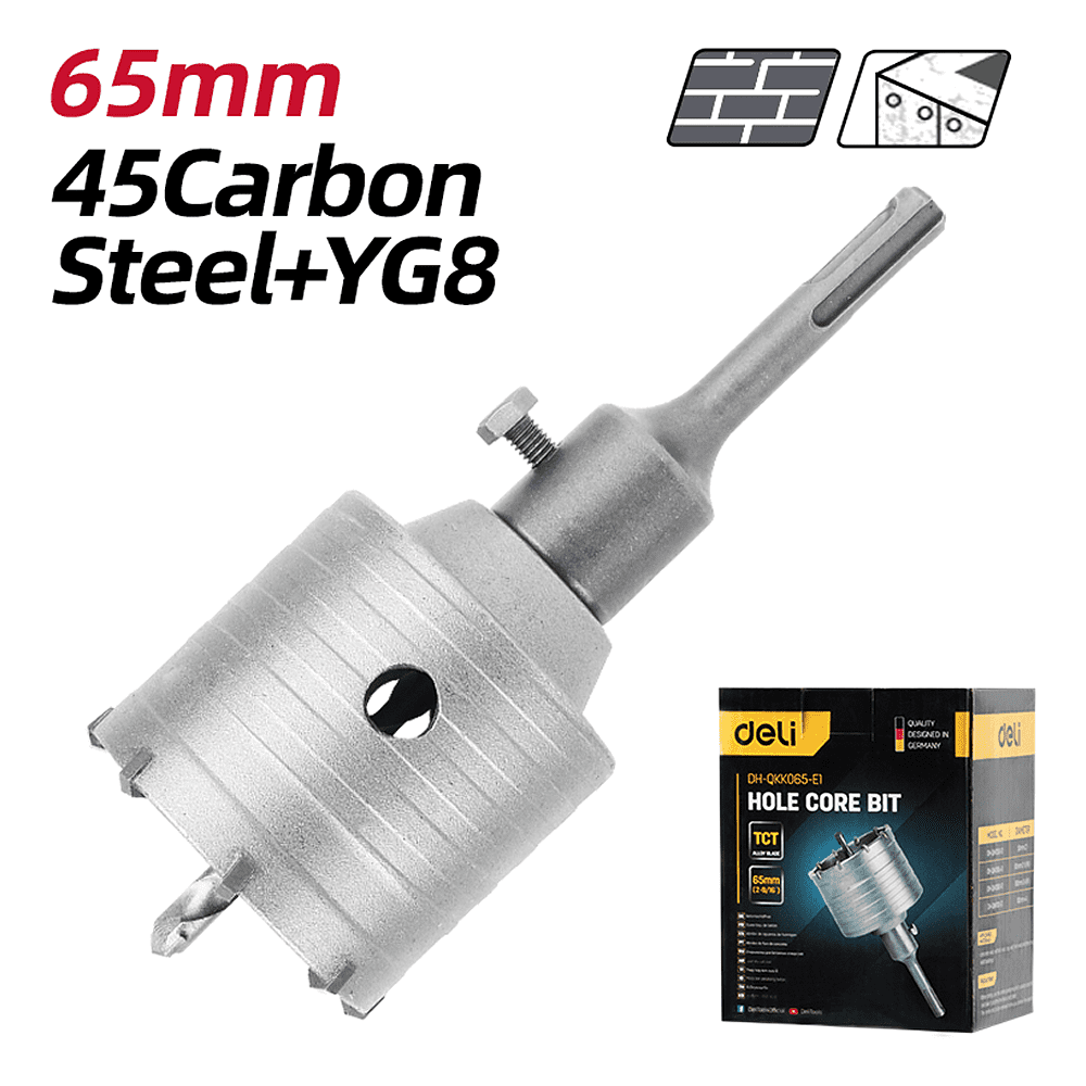 Коронка по бетону Deli YS EDH-QKK065-E1, 65 x 220 мм, SDS-PLUS - 4 Коронка по бетону Deli YS EDH-QKK065-E1, 65 x 220 мм, SDS-PLUS - 4