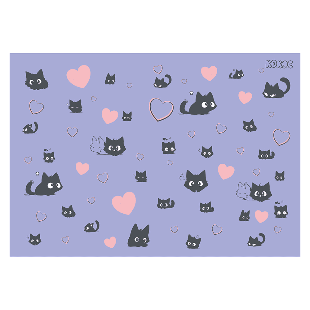 Пленка для труда "Котомания", разноцветный