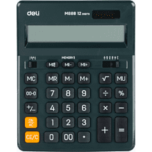 Калькулятор настольный Deli "M888F ", 12-ти разрядный, пластик, зеленый