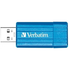 USB-накопитель Verbatim "Pin Stripe", 32 гб, usb 2.0, голубой