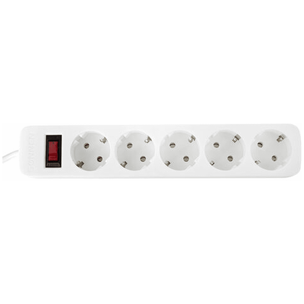 Сетевой фильтр Sonnen SPW-505, 5 м, 5 розеток, белый - 5