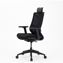Кресло для руководителя "Nature II Slider", каркас черный, ткань, пластик, черный