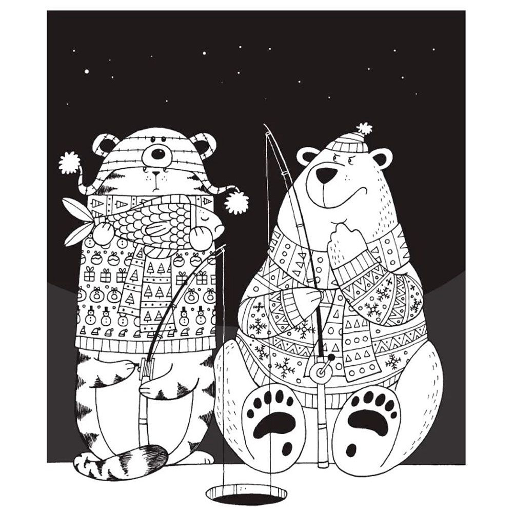 Раскраска "Миллион новогодних котов" - 4