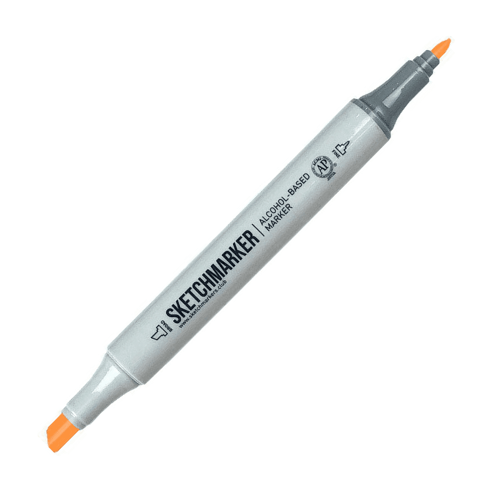 Маркер перманентный двусторонний "Sketchmarker", O52 забавный апельсин