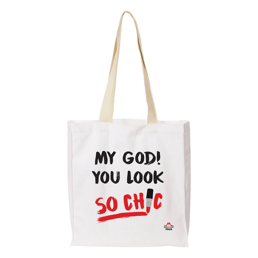 Сумка "My god! You look so chic", хлопок, белый