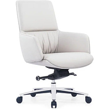 Кресло компьютерное SitZone CH-500B, кожа, алюминий, белый