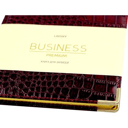 Книга записная "Grand croco", А5, 80 листов, клетка, бордовый   - 2