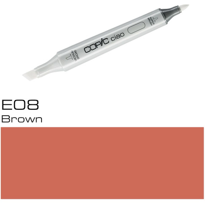 Маркер перманентный "Copic ciao", E-08 коричневый