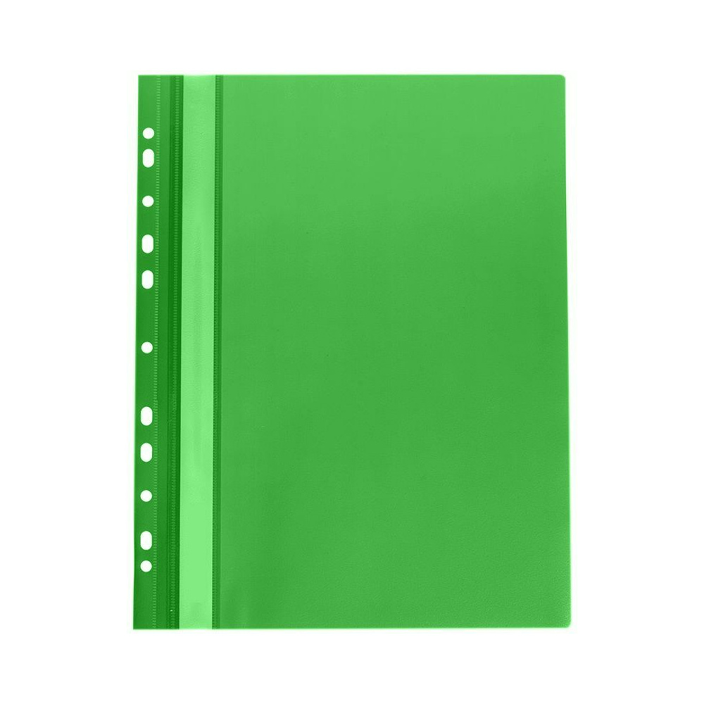 Папка-скоросшиватель с перфорацией "Donau", A4, зеленый