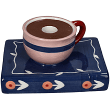 Подсвечник "Cup on Book", доломит, разноцветный