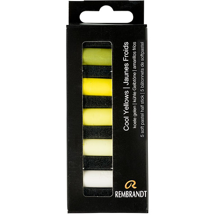 Набор мягкой пастели "Rembrandt Half Pastel", 5 цветов, холодные желтые