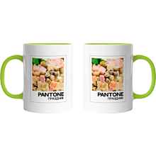 Кружка керамическая "Pantone. Оливье", 320 мл, белый, зеленое яблоко
