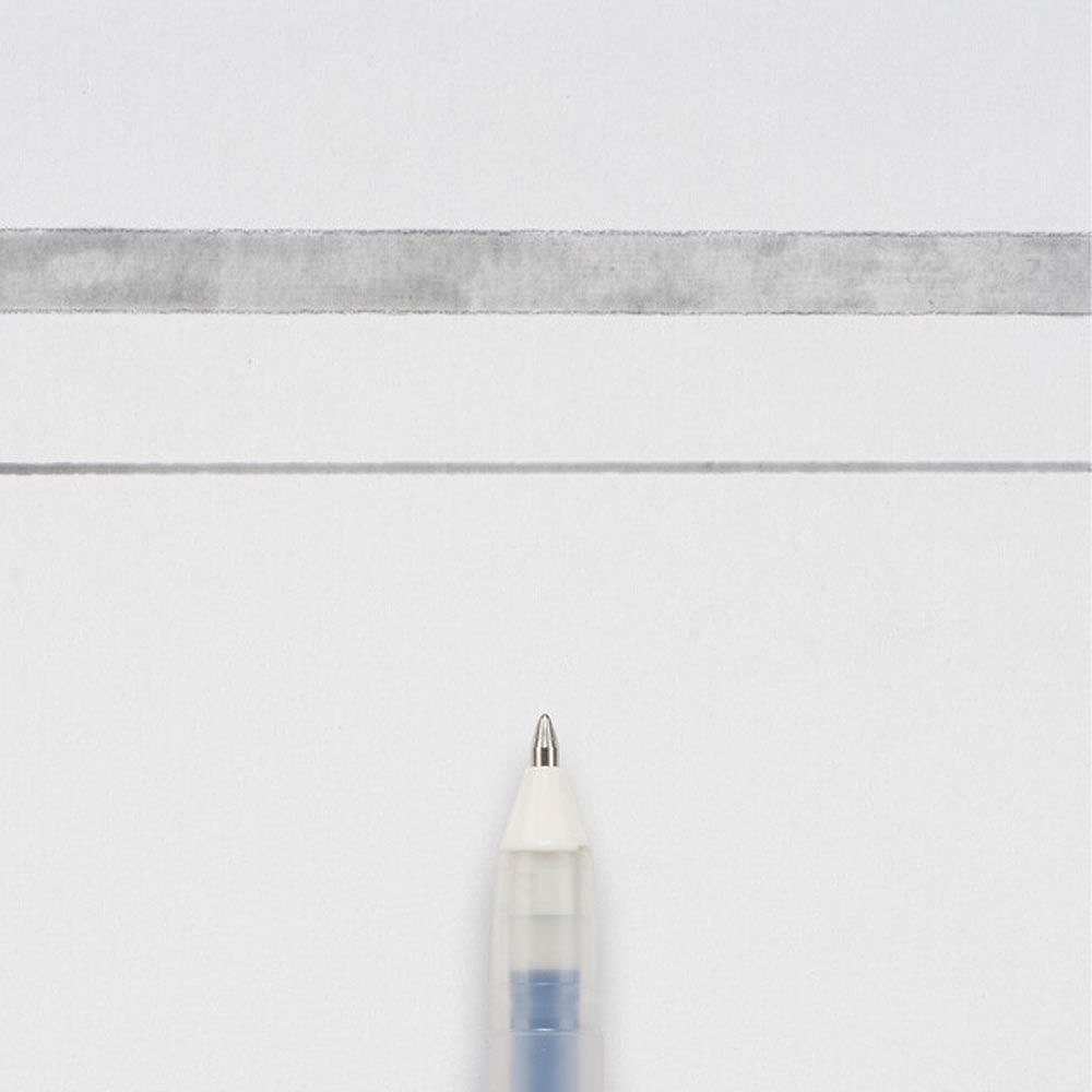 Ручка гелевая "Gelly Roll Glaze", 0.6 мм, прозрачный, стерж. серебристый - 2