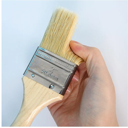 Кисть малярная плоская Deli YS EDL509122, 2"-50 мм, деревянная рукоятка, искусственная щетина - 5