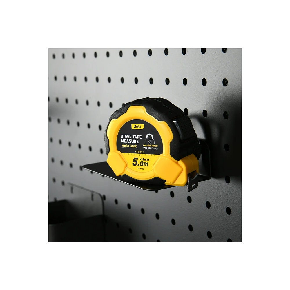 Рулетка Deli YS EDL3798, 5 м х 19 мм, желтый, черный - 9