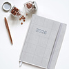 Ежедневник датированный "Basic Squares. Silver" 2026, A6, линейка, серый - 6