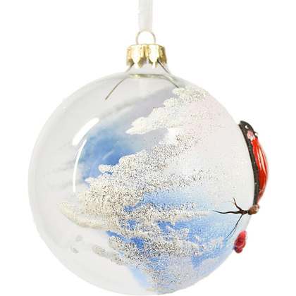 Шар елочный декоративный "Снегири-2", d10 см, разноцветный - 2