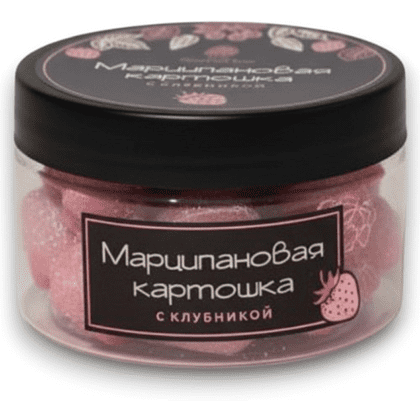 Конфеты "Сибирский кедр", картошка марципановая с миндалем и клубникой, 160 гр.