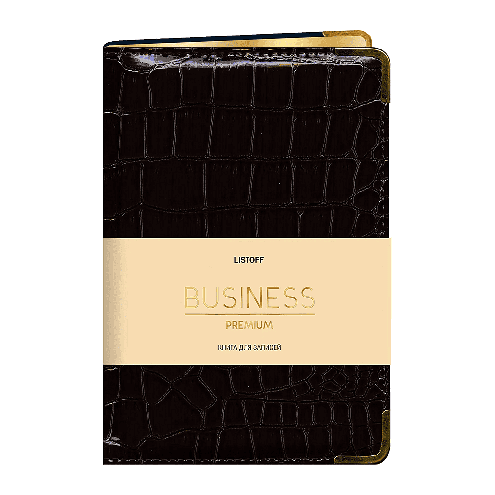 Книга записная "Grand croco", А5, 80 листов, клетка, черный