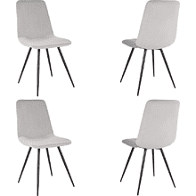 Стул Бюрократ "CH-K6_4", ткань, светло-серый, металл, комплект 4 штук