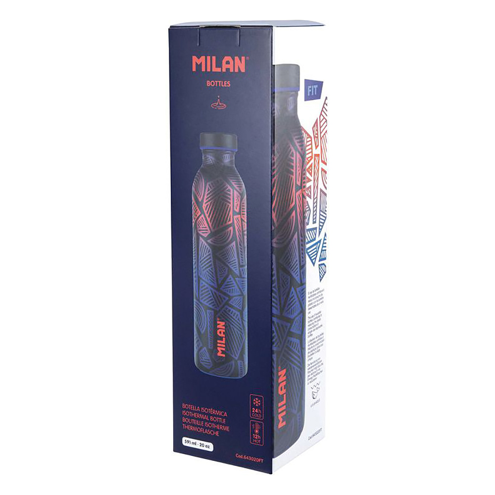 Бутылка термическая "Fit special series" Milan, металл, 591 мл, синий, красный - 2