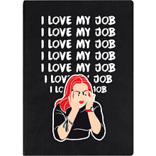 Ежедневник недатированный "I love my job", А5, 272 страницы, черный