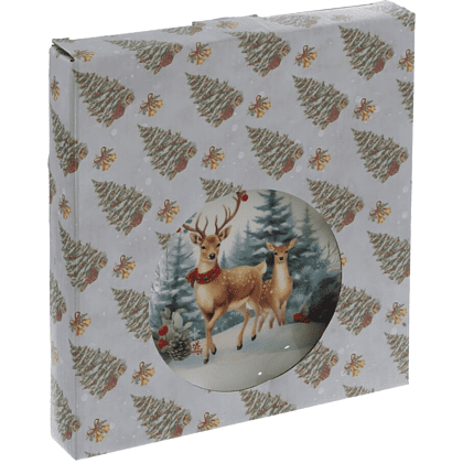 Блюдо керамическое "Олени", 20х23 см, разноцветный - 3