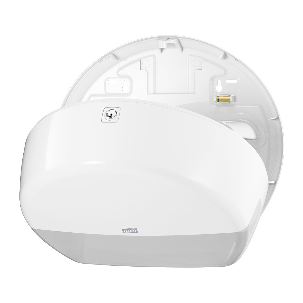 Диспенсер для туалетной бумаги в мини рулонах Tork "Т2", ABS-пластик, белый (555000-38) - 3