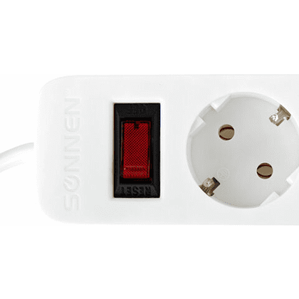 Сетевой фильтр Sonnen SPW-505, 5 м, 5 розеток, белый - 3