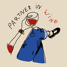 Сумка для покупок "Partner in wine", бежевый