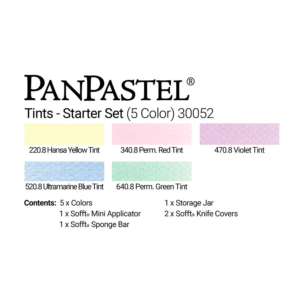 Ультрамягкая пастель "PanPastel Tints", 5 цветов - 3