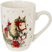 Кружка фарфоровая "Лошадь", 350 мл., разноцветный
