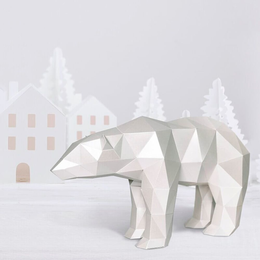 Набор для 3D моделирования "Полярный медведь", белый - 3
