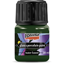 Краски для стекла и керамики "Pentart Glass&Porcelain", 30 мл, зеленый