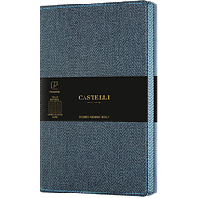 Блокнот Castelli Milano "Harris Slate Blue", A5, 120 листов, линейка, синий