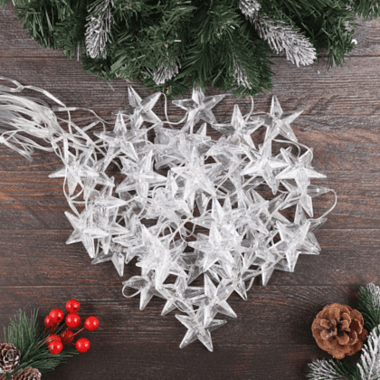 Гирлянда электрическая LED "Бахрома. Звезда", мультиколор - 3