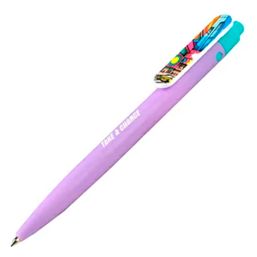 Ручка шариковая автоматическая "Пастель", 0.7 мм, ассорти, стерж. синий