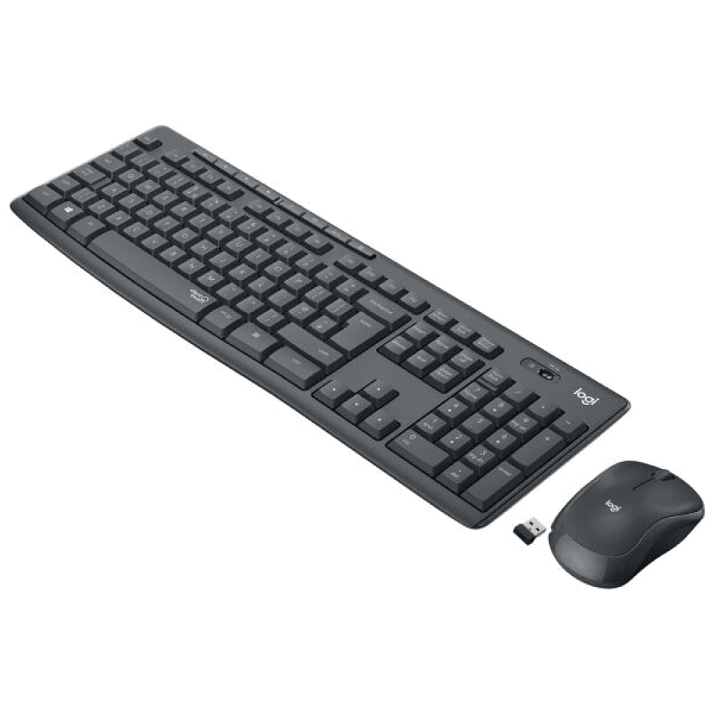 Клавиатура + мышь Logitech "MK295 Silent", беспроводная, черная 