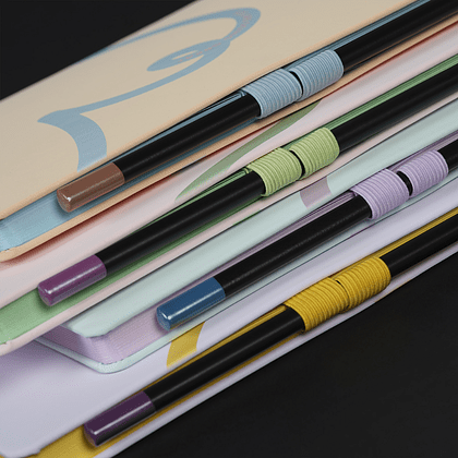 Блокнот "Doodle light blue paper", А5, 96 листов, оранжевый, срез голубой - 8