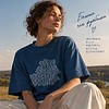 Футболка унисекс "Libra. Гісторыя роднай зямлі", XS-S, х/б, оверсайз, джинсовый - 4