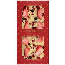 Шоколад белый с украшением "Клубника, вишня, карамель", 80 гр