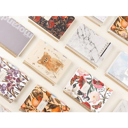 Книга записная "Flora. Гранат", A5, 200 листов, клетка, линейка, точка, черный, красный - 8