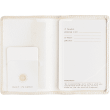 Обложка для паспорта "Love me. Котики приносят счастье", кожзам., бежевый