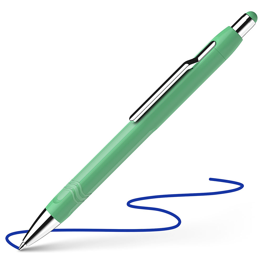 Ручка шариковая автоматическая "Schneider Epsilon", мятный, зеленый, стерж. синий - 2