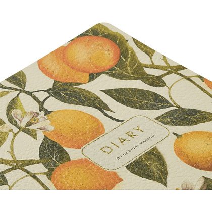 Ежедневник недатированный "Flora. Лимоны", А5, 256 страниц, желтый, зеленый - 4