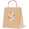 Пакет бумажный подарочный "Christmas Kraft", 16*18*8 см, ассорти - 3