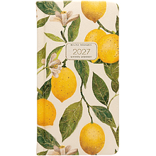 Еженедельник датированный "Flora. Paradise. Lemons" на 2027 год, A6, 128 страницы, линейка, желтый