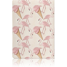 Обложка для паспорта "Flamingo Ice cream", ПВХ, розовый